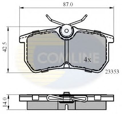 комплект спирачно феродо, дискови спирачки