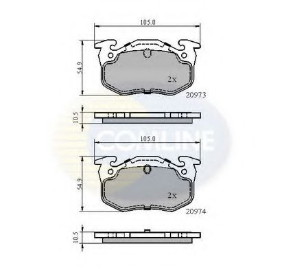 комплект спирачно феродо, дискови спирачки