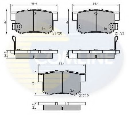 комплект спирачно феродо, дискови спирачки