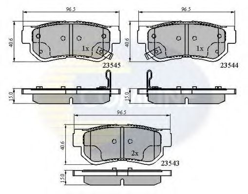 комплект спирачно феродо, дискови спирачки