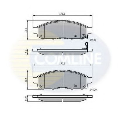 комплект спирачно феродо, дискови спирачки