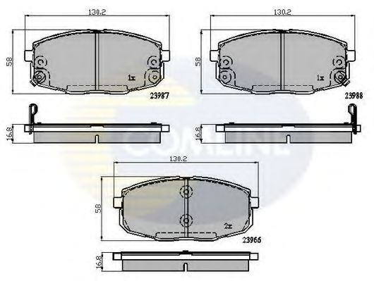 комплект спирачно феродо, дискови спирачки