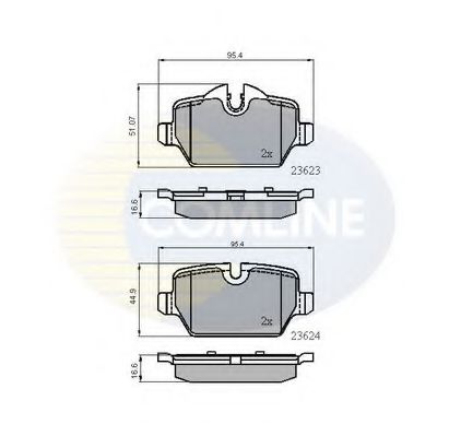 комплект спирачно феродо, дискови спирачки