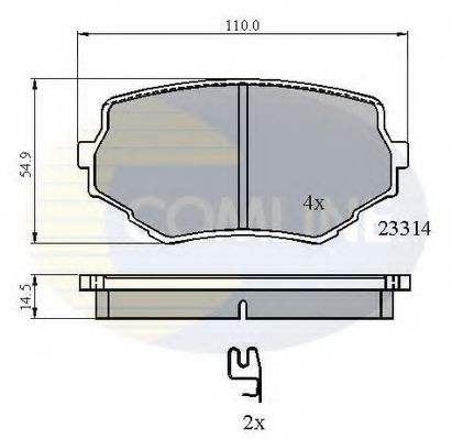 комплект спирачно феродо, дискови спирачки