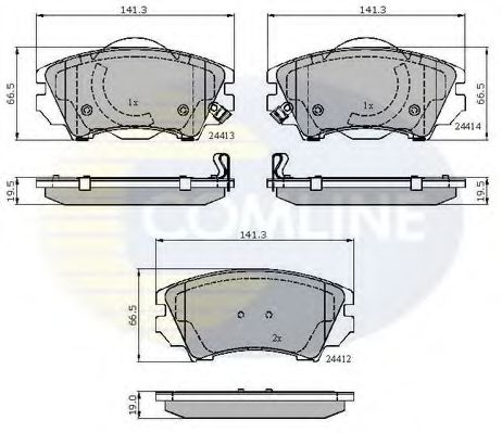 комплект спирачно феродо, дискови спирачки