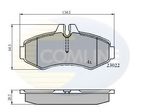 комплект спирачно феродо, дискови спирачки