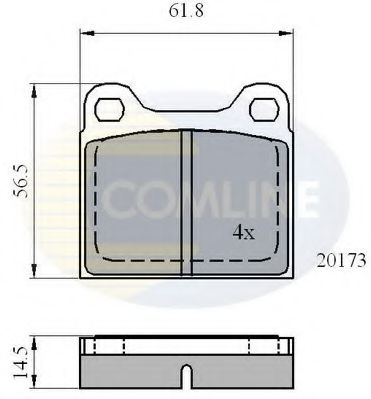 комплект спирачно феродо, дискови спирачки