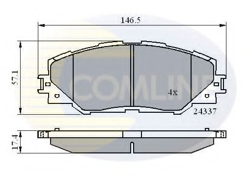 комплект спирачно феродо, дискови спирачки