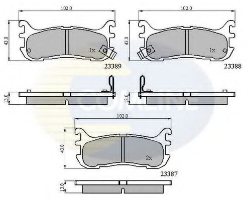 комплект спирачно феродо, дискови спирачки