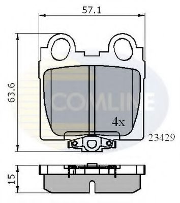 комплект спирачно феродо, дискови спирачки