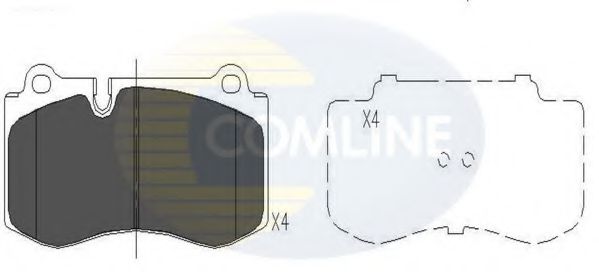 комплект спирачно феродо, дискови спирачки