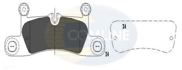 комплект спирачно феродо, дискови спирачки