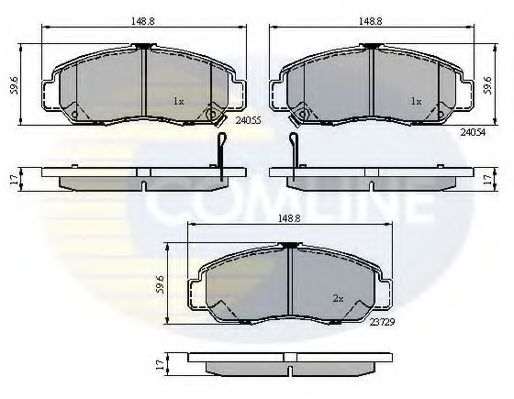комплект спирачно феродо, дискови спирачки