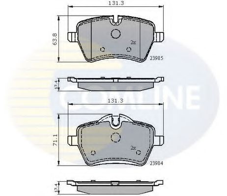 комплект спирачно феродо, дискови спирачки