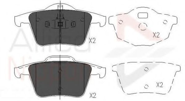 комплект спирачно феродо, дискови спирачки