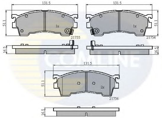 комплект спирачно феродо, дискови спирачки