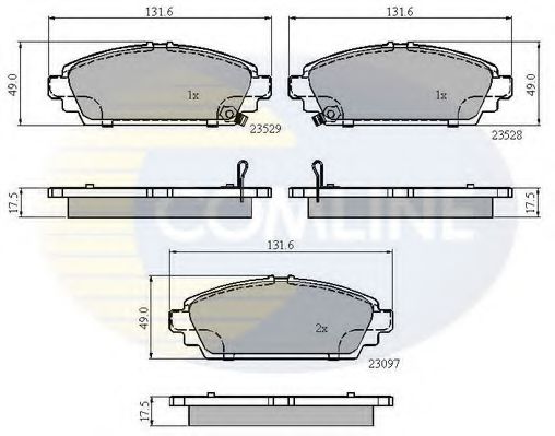 комплект спирачно феродо, дискови спирачки