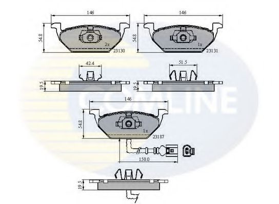 комплект спирачно феродо, дискови спирачки