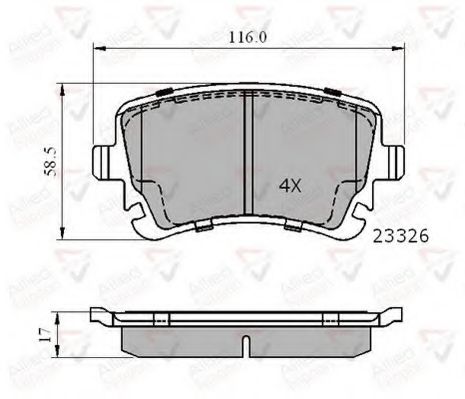 комплект спирачно феродо, дискови спирачки