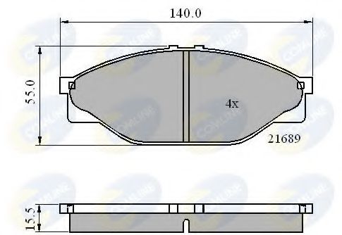 комплект спирачно феродо, дискови спирачки