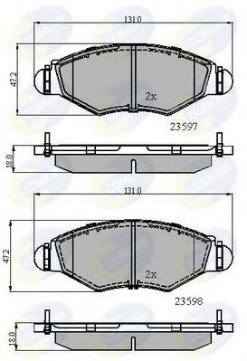 комплект спирачно феродо, дискови спирачки