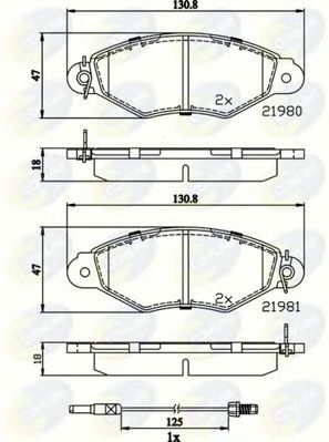 комплект спирачно феродо, дискови спирачки