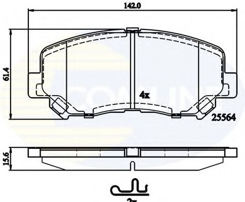 комплект спирачно феродо, дискови спирачки