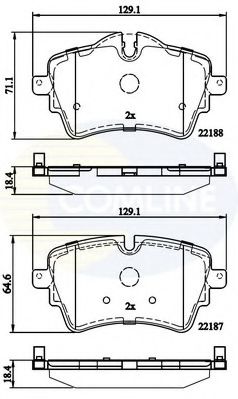 комплект спирачно феродо, дискови спирачки