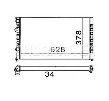 радиатор, охлаждане на двигателя D7W030TT