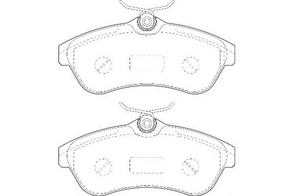 комплект спирачно феродо, дискови спирачки WBP23409A