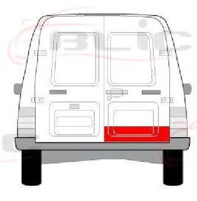 задна врата 6016-00-0516152P