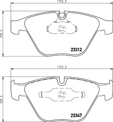 комплект спирачно феродо, дискови спирачки 8DB 355 009-271