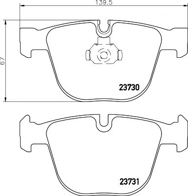 комплект спирачно феродо, дискови спирачки 8DB 355 010-751