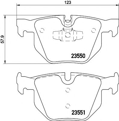 комплект спирачно феродо, дискови спирачки 8DB 355 011-801