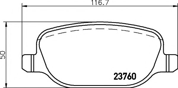 комплект спирачно феродо, дискови спирачки 8DB 355 018-771