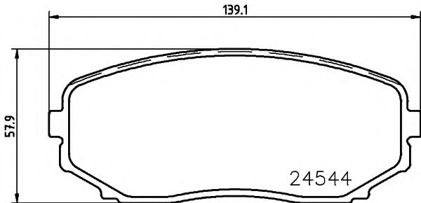 комплект спирачно феродо, дискови спирачки 8DB 355 013-251