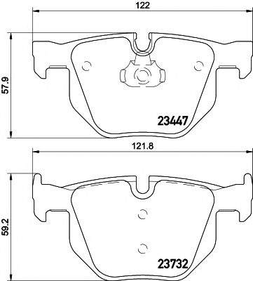 комплект спирачно феродо, дискови спирачки 8DB 355 013-941