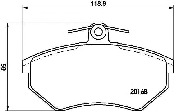 комплект спирачно феродо, дискови спирачки 8DB 355 017-901