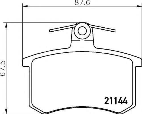 комплект спирачно феродо, дискови спирачки 8DB 355 017-951