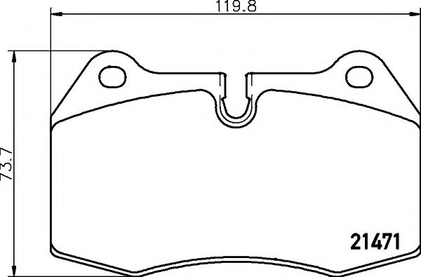 комплект спирачно феродо, дискови спирачки 8DB 355 018-211