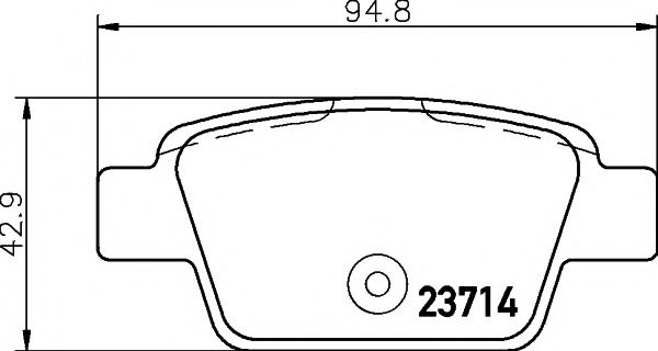 комплект спирачно феродо, дискови спирачки 8DB 355 018-851