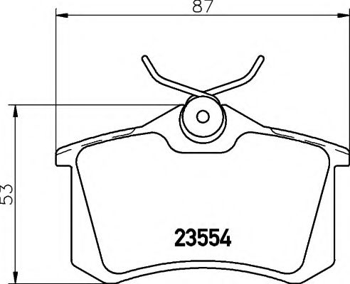 комплект спирачно феродо, дискови спирачки 8DB 355 018-111