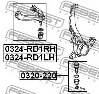 носач, окачване на колелата 0324-RD1RH