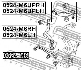 носач, окачване на колелата 0524-M6LH