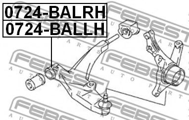 носач, окачване на колелата 0724-BALRH