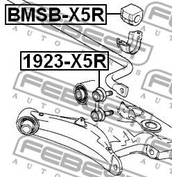 тампони, стаб. щанга BMSB-X5R