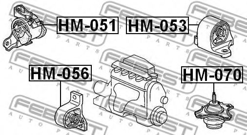 окачване, двигател HM-070