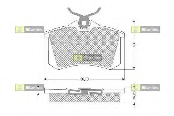 комплект спирачно феродо, дискови спирачки