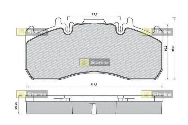 комплект спирачно феродо, дискови спирачки BD T023