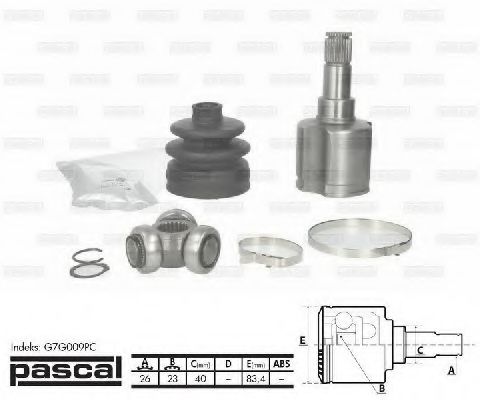 каре комплект, полуоска G7G009PC